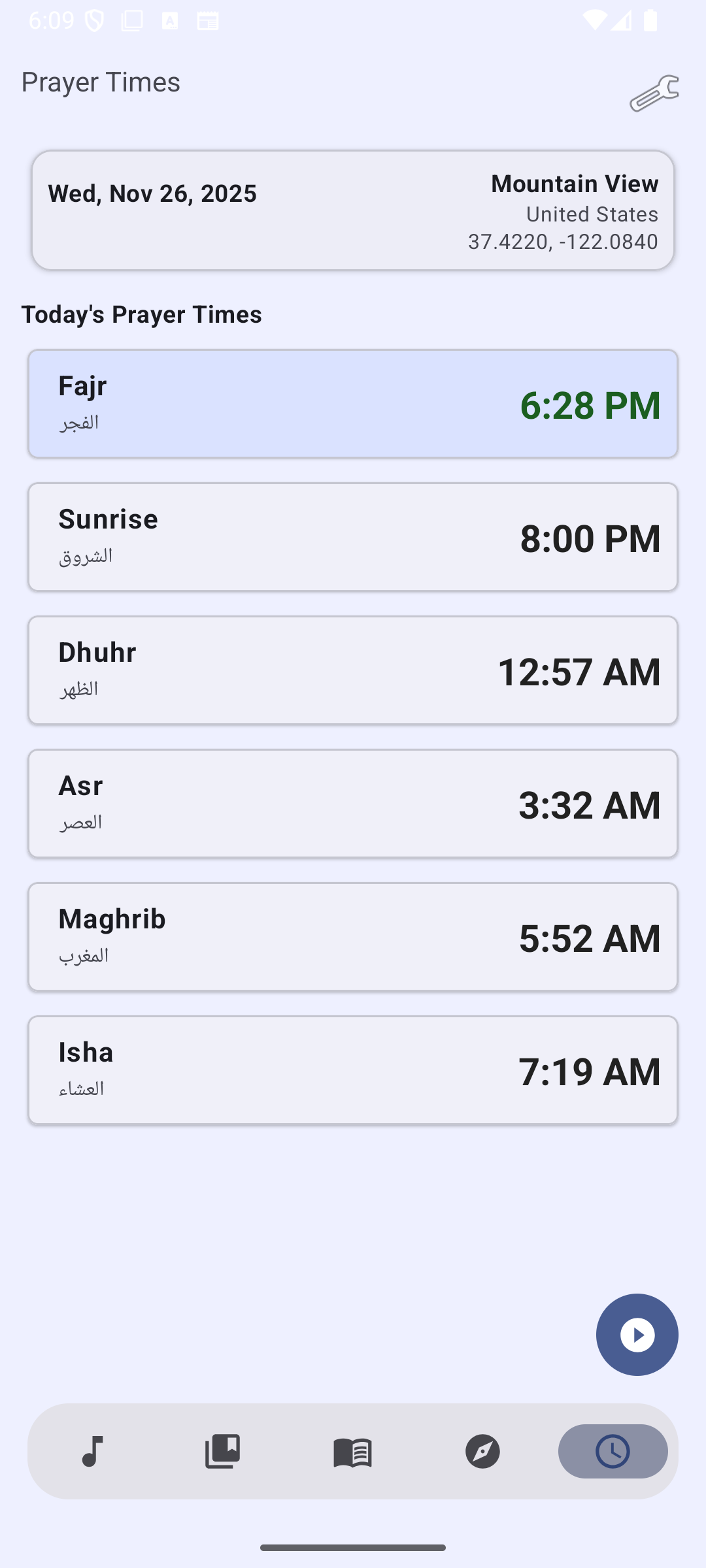 Prayer Times