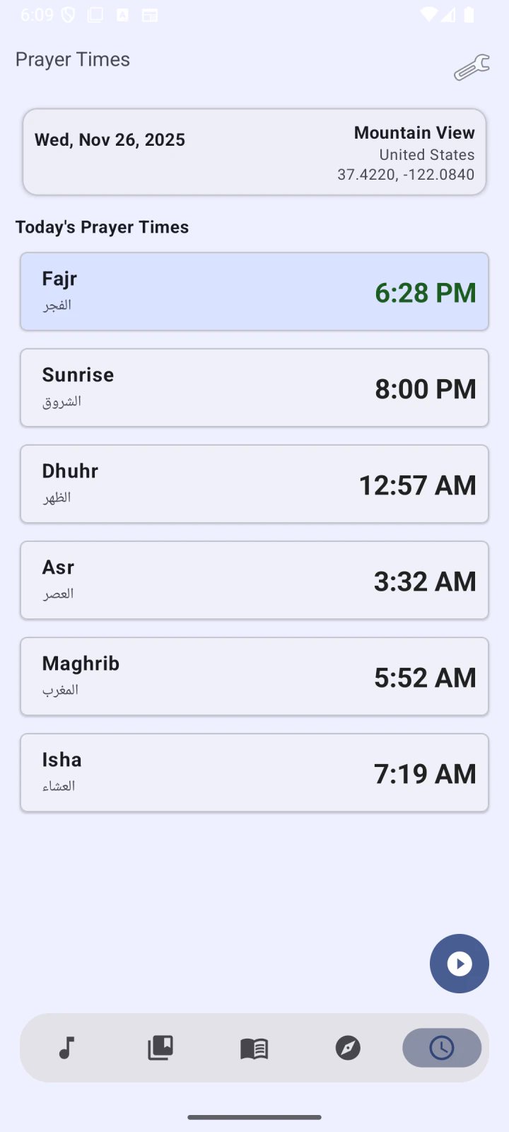 Prayer Times