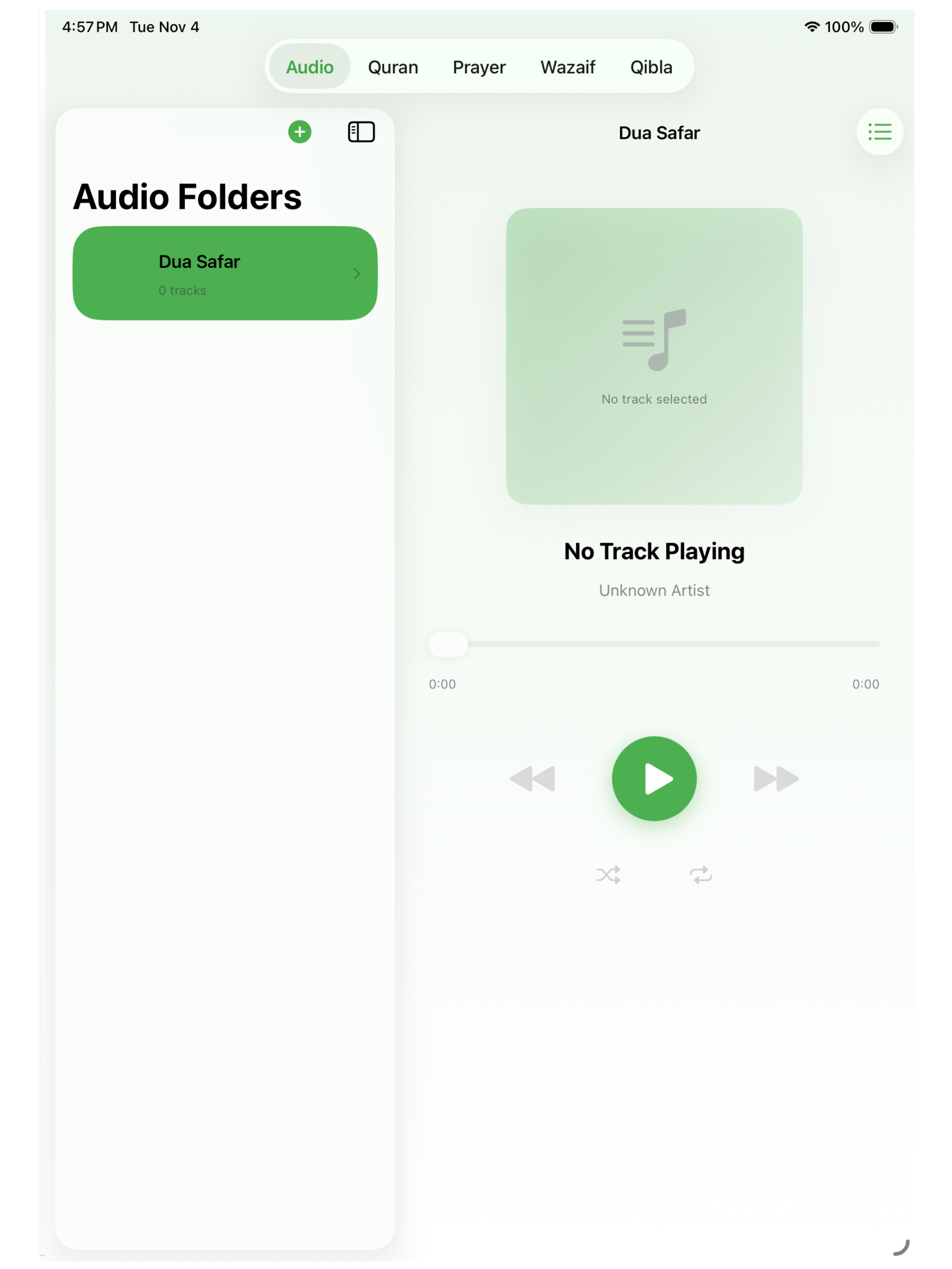 Dua Safar collection on iPad